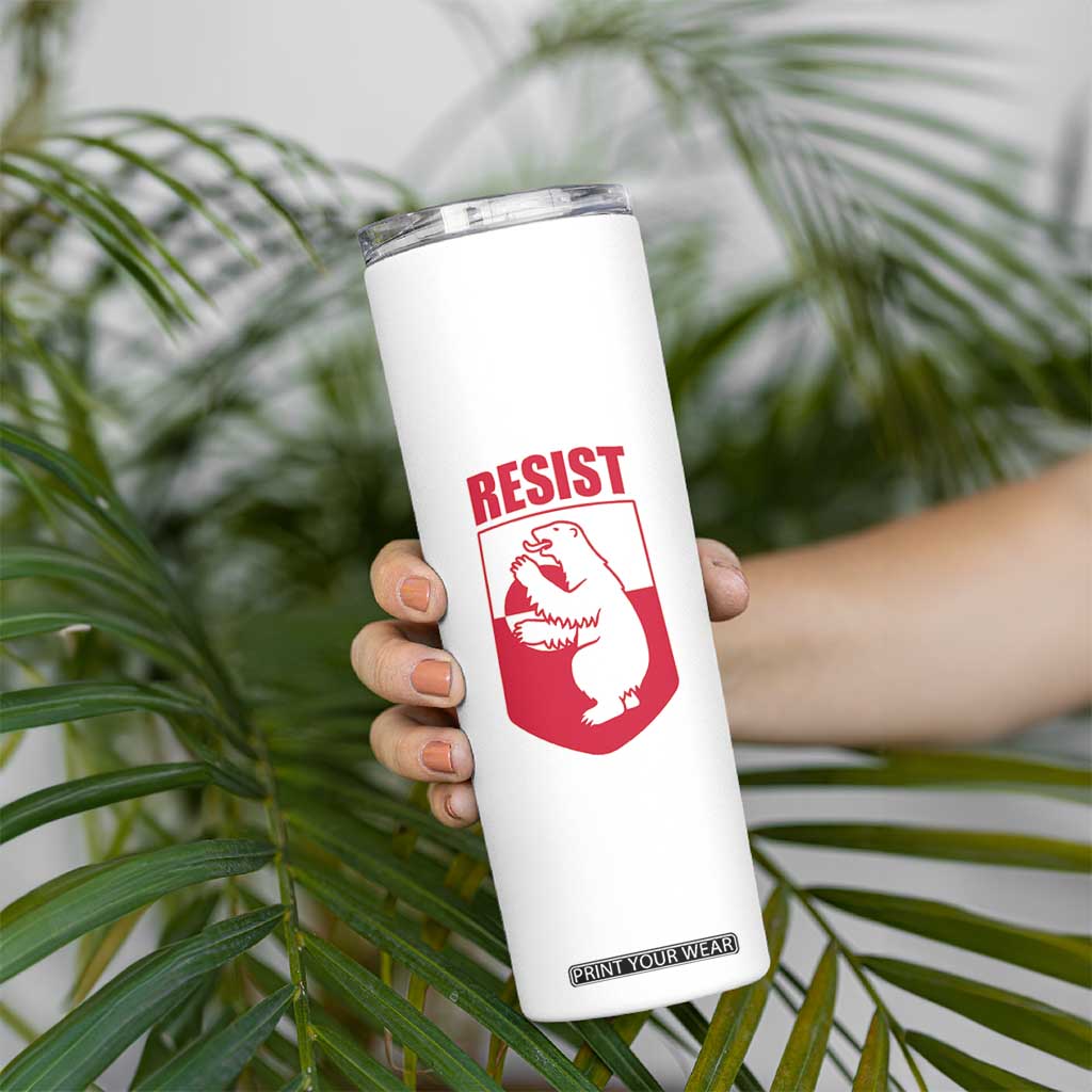 Greenland Resist Skinny Tumbler Stand With Greenlanders TS12 Print Your Wear