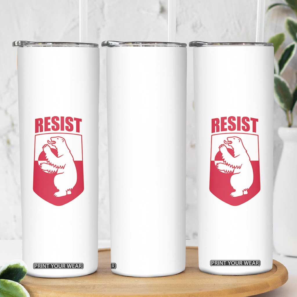 Greenland Resist Skinny Tumbler Stand With Greenlanders TS12 Print Your Wear
