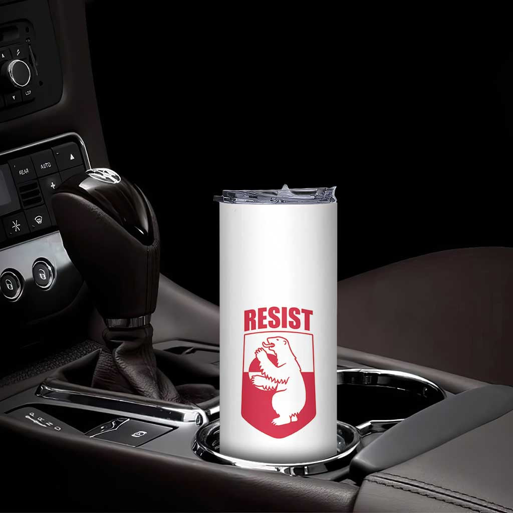 Greenland Resist Skinny Tumbler Stand With Greenlanders TS12 Print Your Wear