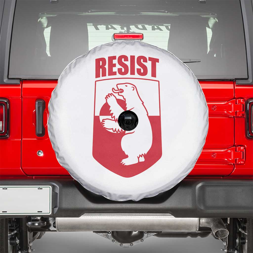 Greenland Resist Spare Tire Cover Stand With Greenlanders TS12 White Print Your Wear