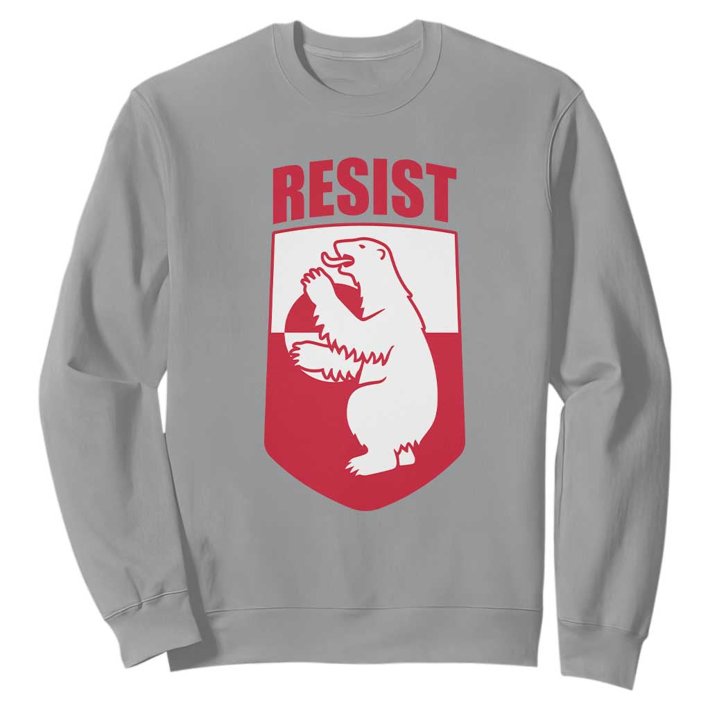 Greenland Resist Sweatshirt Stand With Greenlanders TS12 Sport Gray Print Your Wear