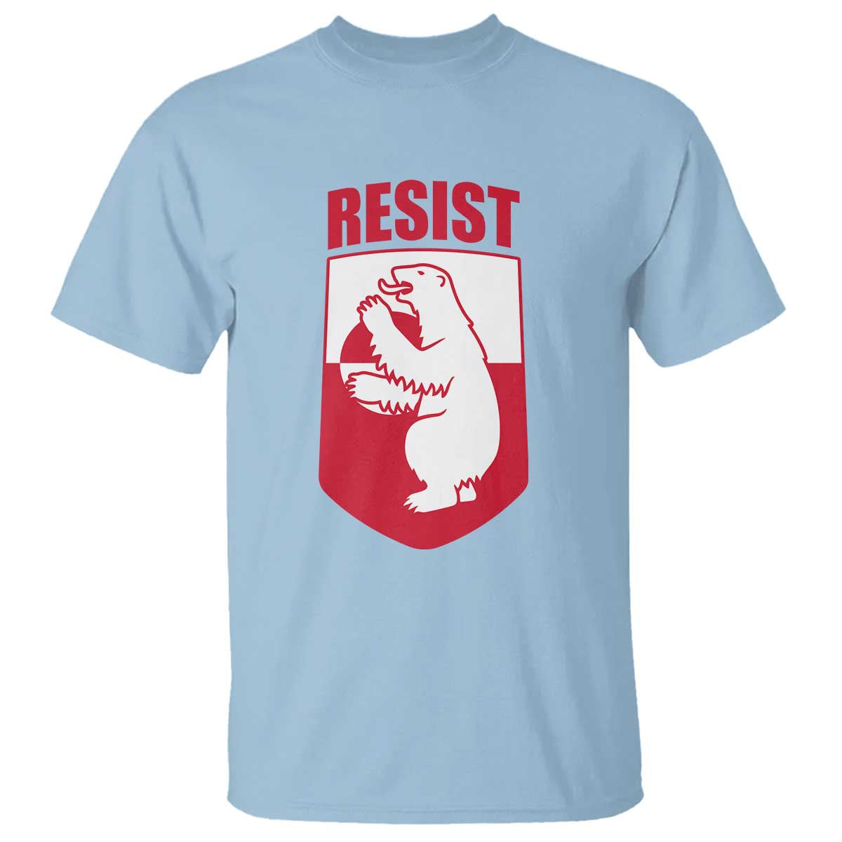 Greenland Resist T Shirt Stand With Greenlanders TS12 Light Blue Print Your Wear