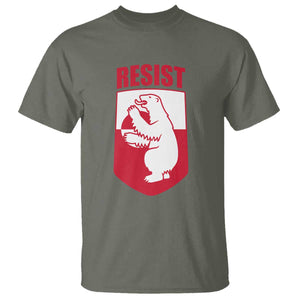 Greenland Resist T Shirt Stand With Greenlanders TS12 Military Green Print Your Wear