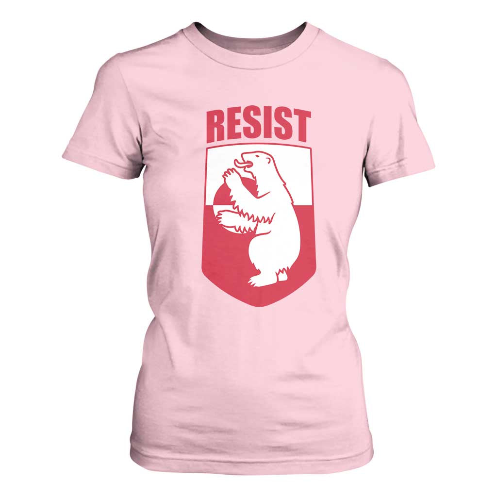 Greenland Resist T Shirt For Women Stand With Greenlanders TS12 Light Pink Print Your Wear