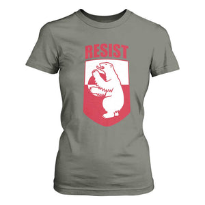 Greenland Resist T Shirt For Women Stand With Greenlanders TS12 Military Green Print Your Wear