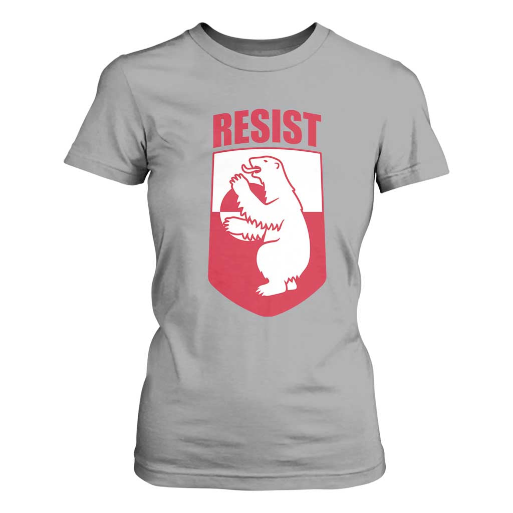 Greenland Resist T Shirt For Women Stand With Greenlanders TS12 Sport Gray Print Your Wear