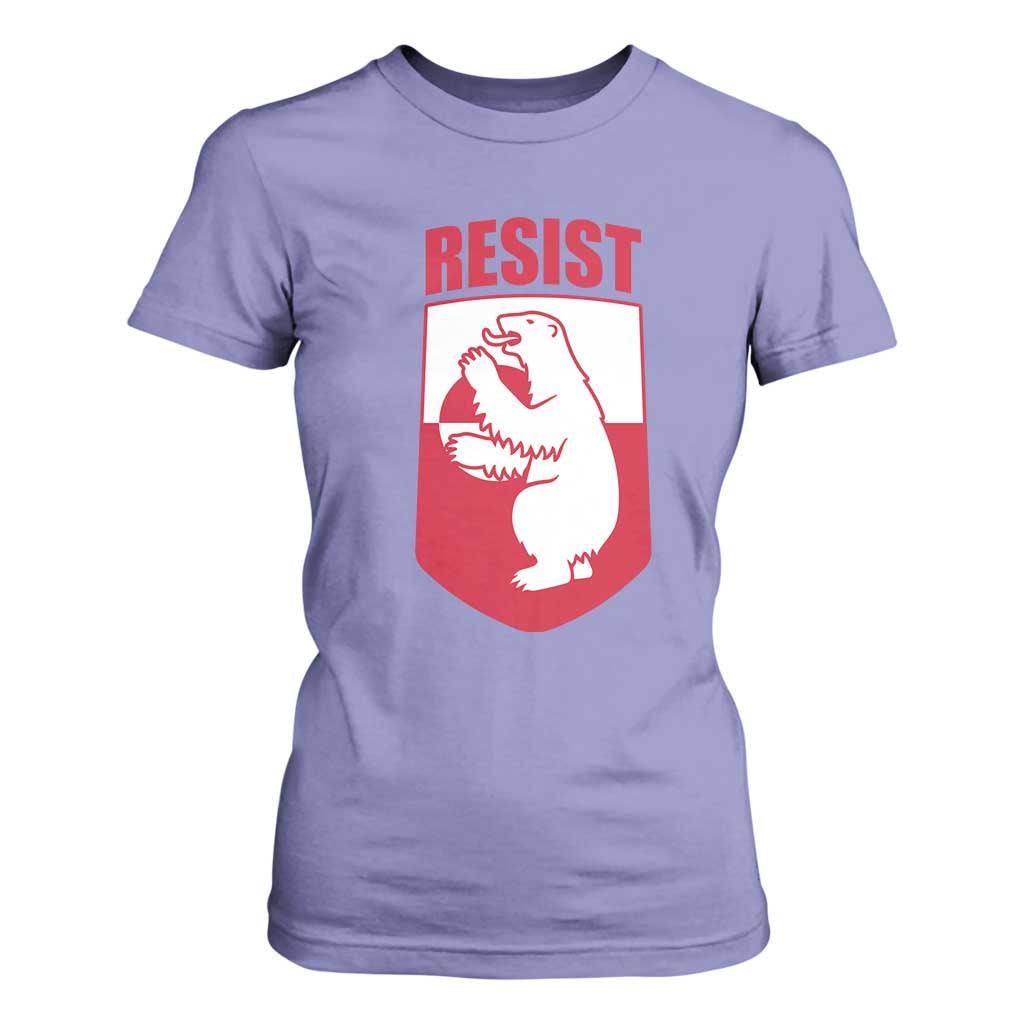 Greenland Resist T Shirt For Women Stand With Greenlanders TS12 Violet Print Your Wear