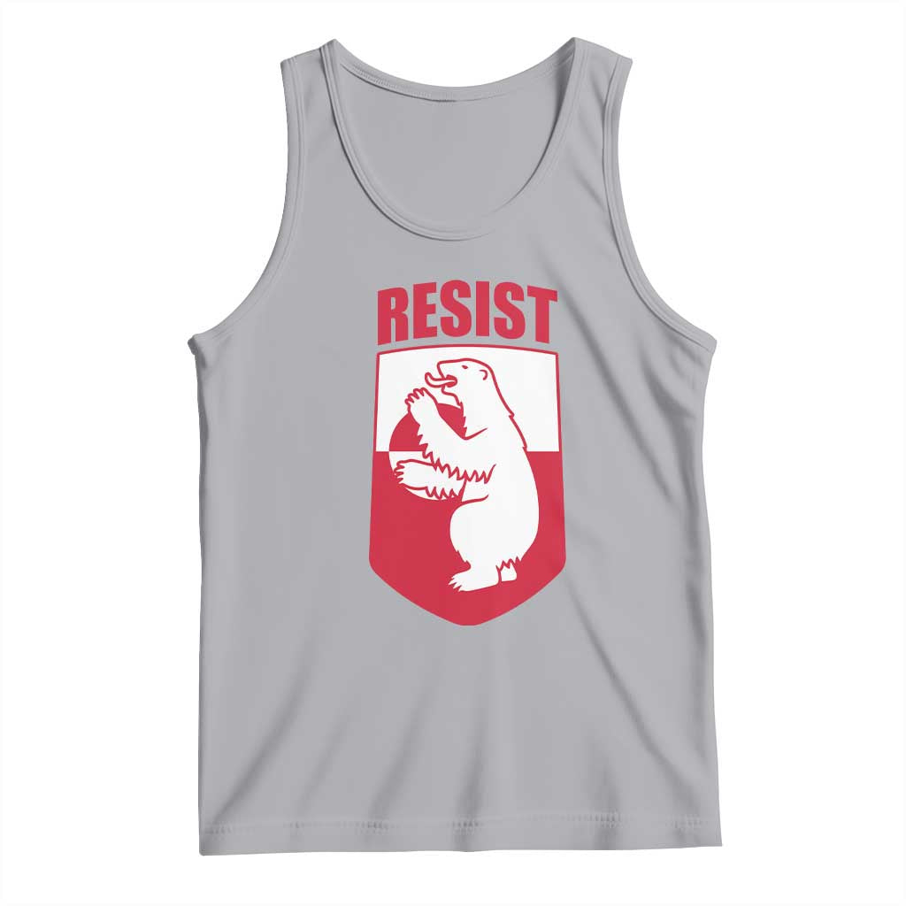 Greenland Resist Tank Top Stand With Greenlanders TS12 Athletic Heather Print Your Wear