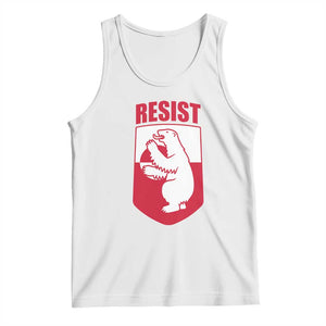 Greenland Resist Tank Top Stand With Greenlanders TS12 White Print Your Wear