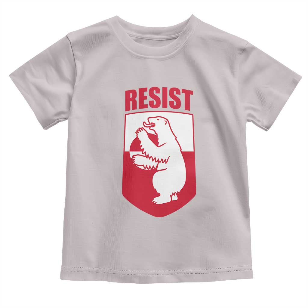 Greenland Resist Toddler T Shirt Stand With Greenlanders TS12 Ice Gray Print Your Wear