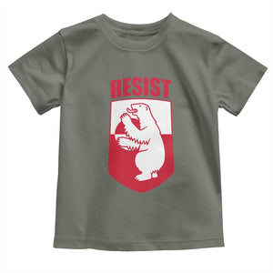Greenland Resist Toddler T Shirt Stand With Greenlanders TS12 Military Green Print Your Wear