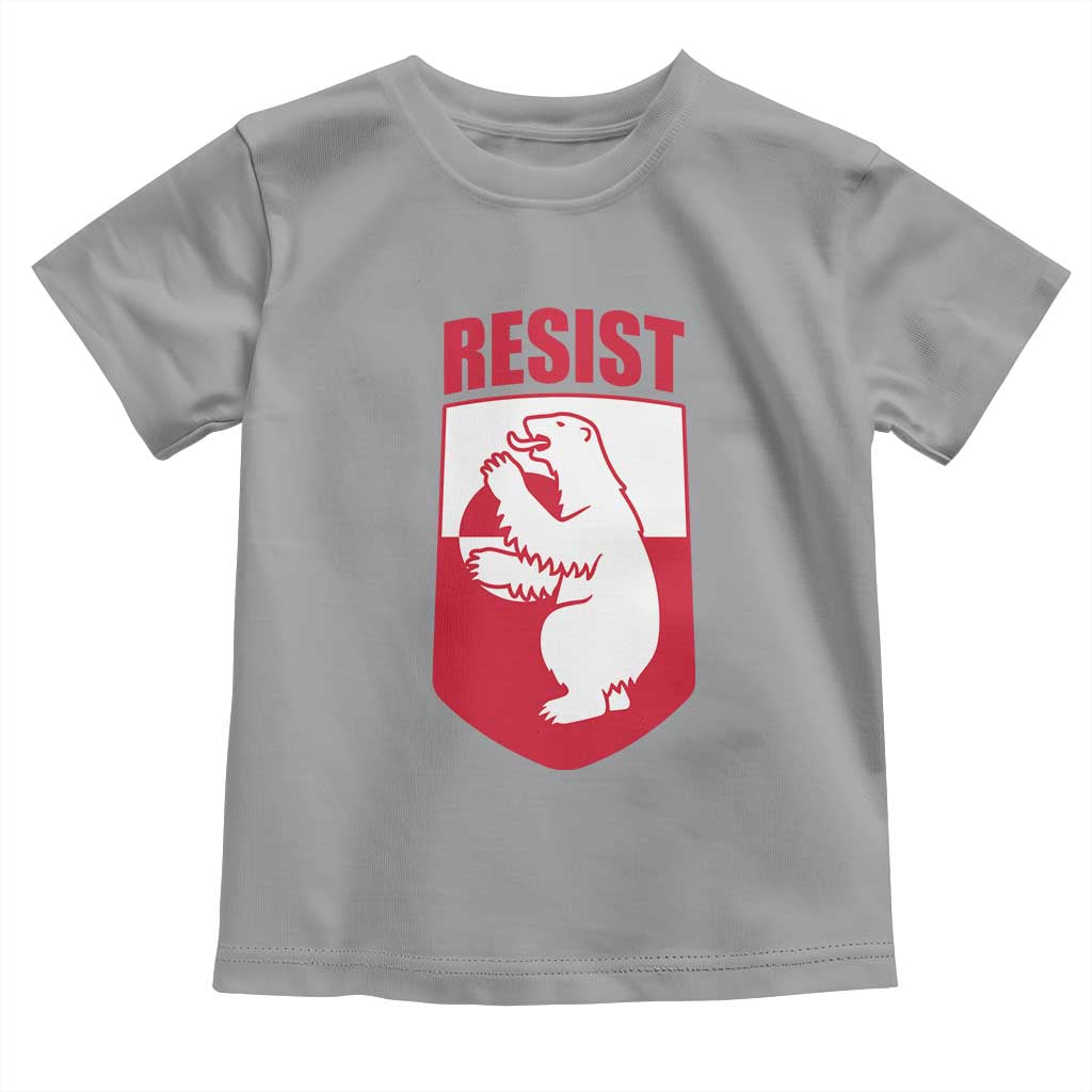 Greenland Resist Toddler T Shirt Stand With Greenlanders TS12 Sport Gray Print Your Wear