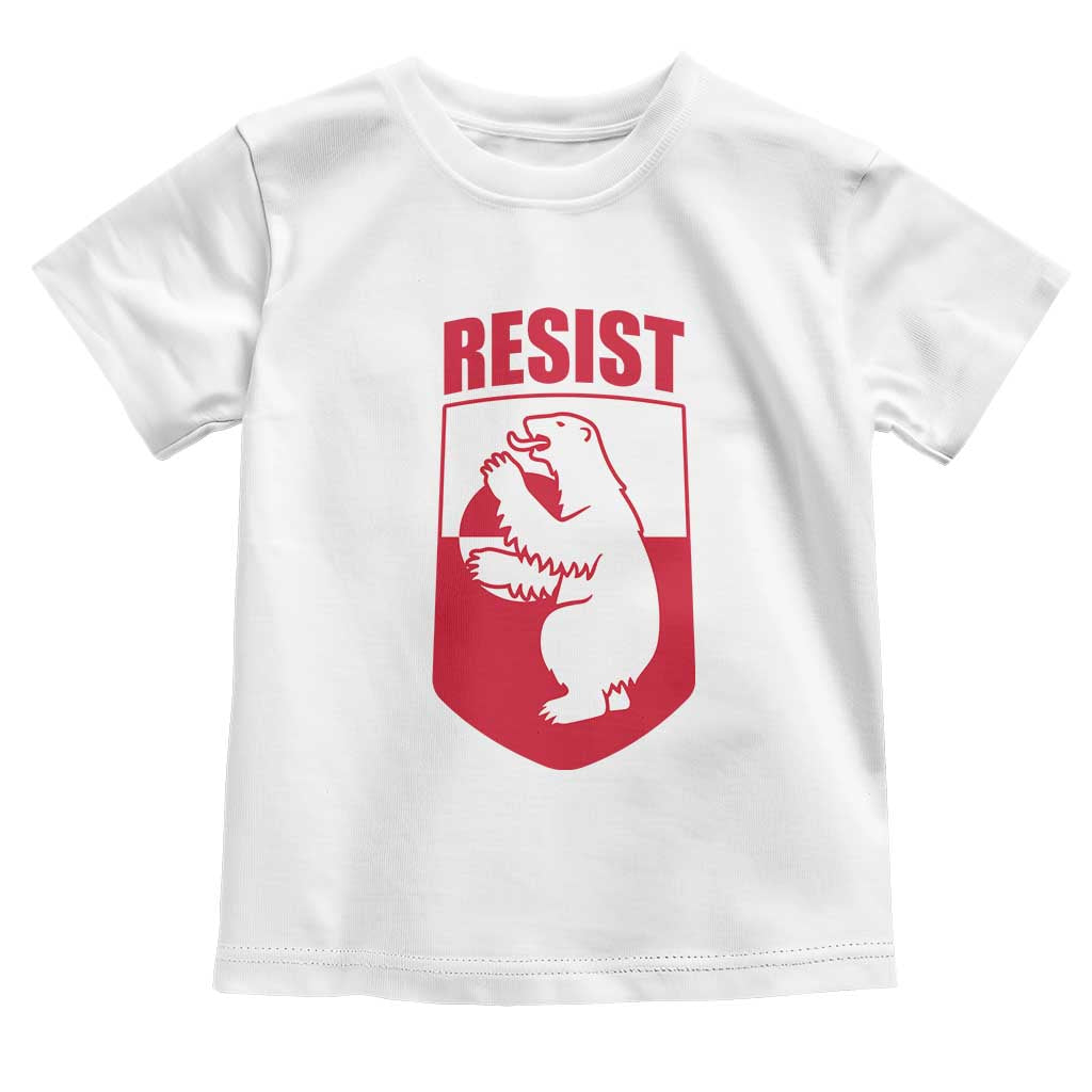 Greenland Resist Toddler T Shirt Stand With Greenlanders TS12 White Print Your Wear