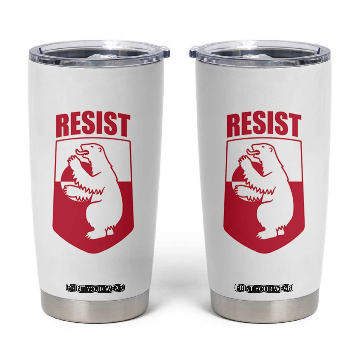 Greenland Resist Tumbler Cup Stand With Greenlanders TS12 White Print Your Wear