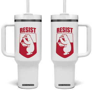 Greenland Resist Tumbler With Handle Stand With Greenlanders TS12 One Size: 40 oz White Print Your Wear