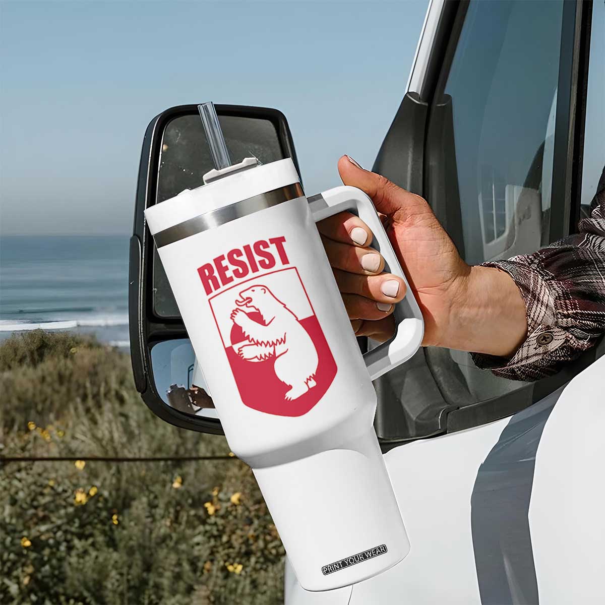 Greenland Resist Tumbler With Handle Stand With Greenlanders TS12 Print Your Wear