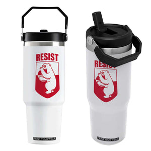 Greenland Resist Flip Straw Tumbler Stand With Greenlanders TS12 One Size: 30 oz White Print Your Wear