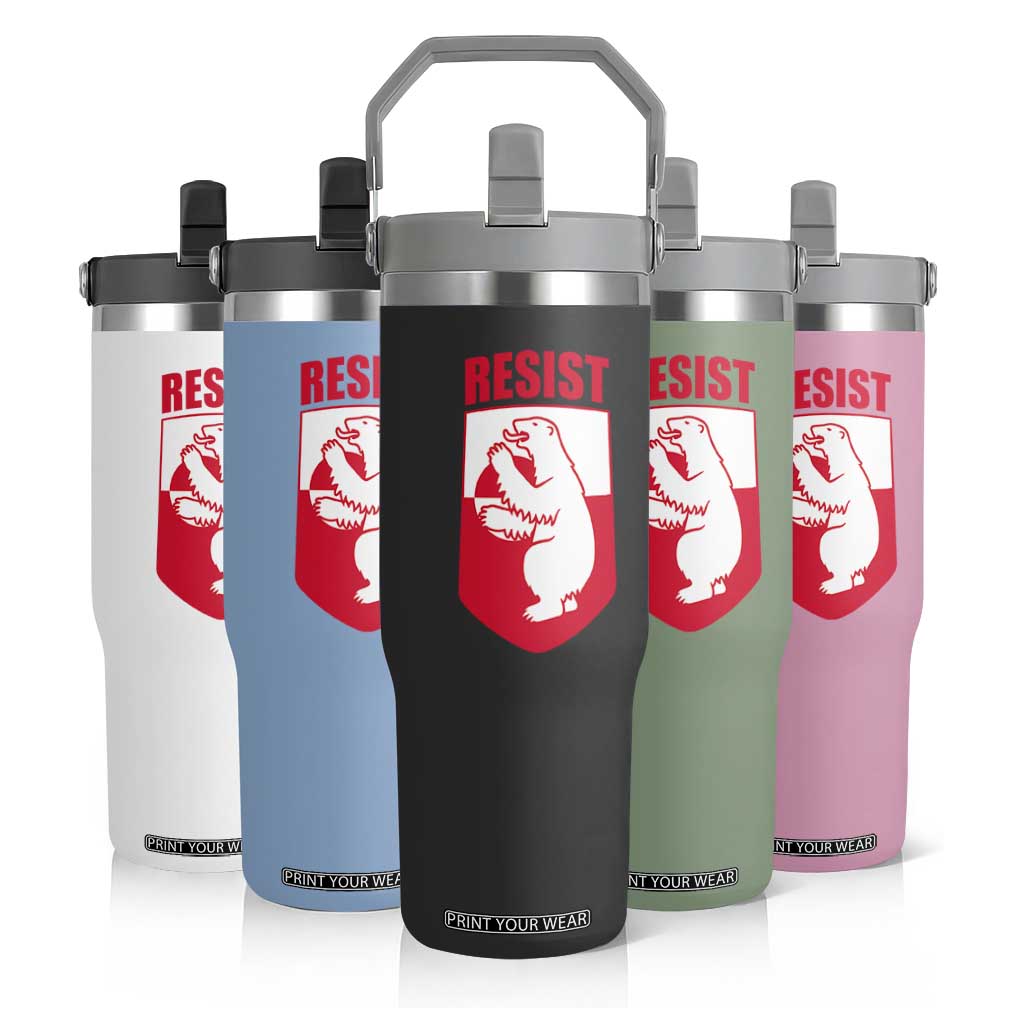 Greenland Resist Flip Straw Tumbler Stand With Greenlanders TS12 Print Your Wear