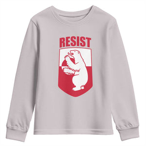 Greenland Resist Youth Sweatshirt Stand With Greenlanders TS12 Ice Gray Print Your Wear