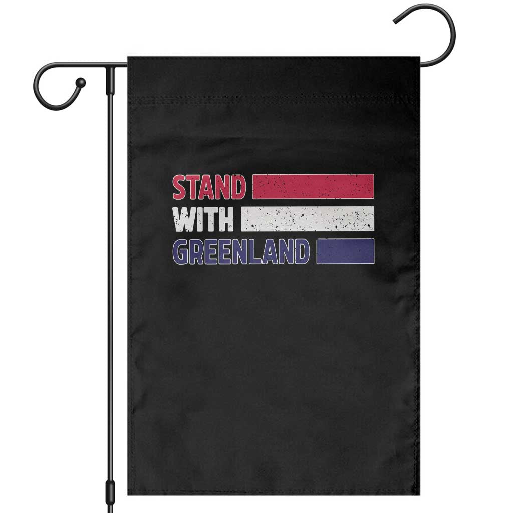 Vintage Retro Stand With Greenland Garden Flag Support Greenlander Gift TS12 Black Print Your Wear