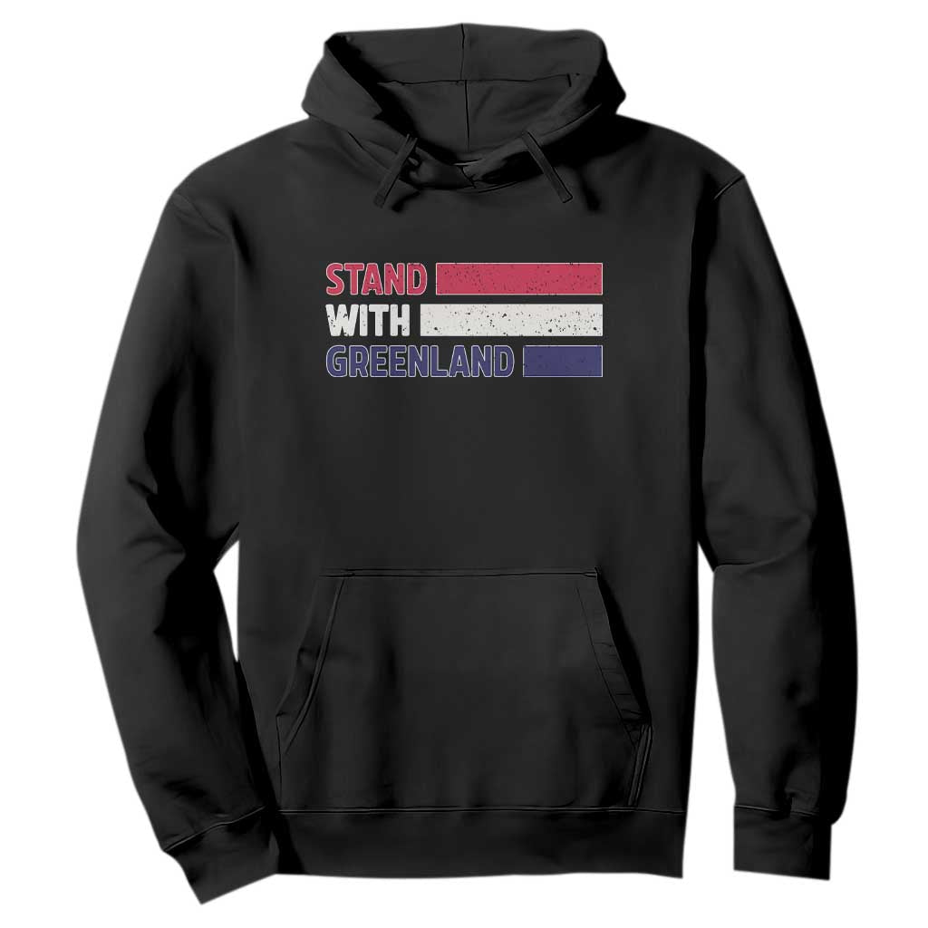 Vintage Retro Stand With Greenland Hoodie Support Greenlander Gift TS12 Black Print Your Wear