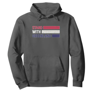 Vintage Retro Stand With Greenland Hoodie Support Greenlander Gift TS12 Dark Heather Print Your Wear