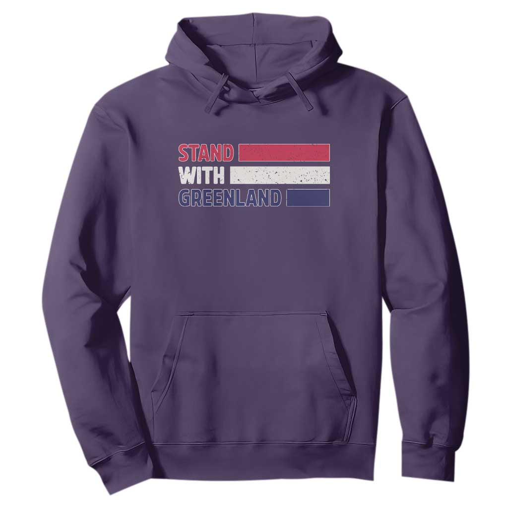 Vintage Retro Stand With Greenland Hoodie Support Greenlander Gift TS12 Purple Print Your Wear