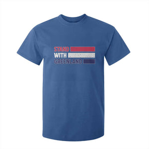 Vintage Retro Stand With Greenland T Shirt For Kid Support Greenlander Gift TS12 Royal Blue Print Your Wear