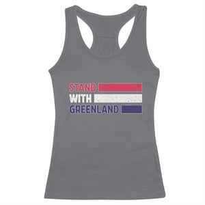 Vintage Retro Stand With Greenland Racerback Tank Top Support Greenlander Gift TS12 Charcoal Print Your Wear