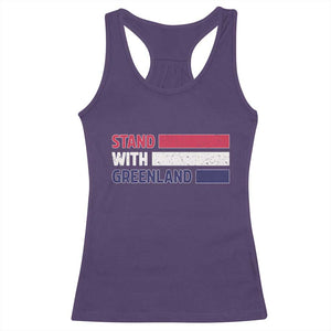 Vintage Retro Stand With Greenland Racerback Tank Top Support Greenlander Gift TS12 Purple Print Your Wear