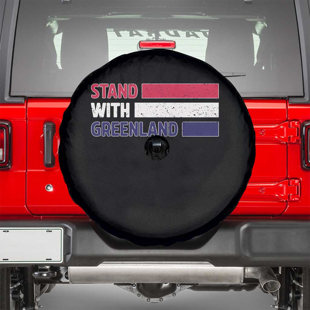 Vintage Retro Stand With Greenland Spare Tire Cover Support Greenlander Gift TS12 Black Print Your Wear
