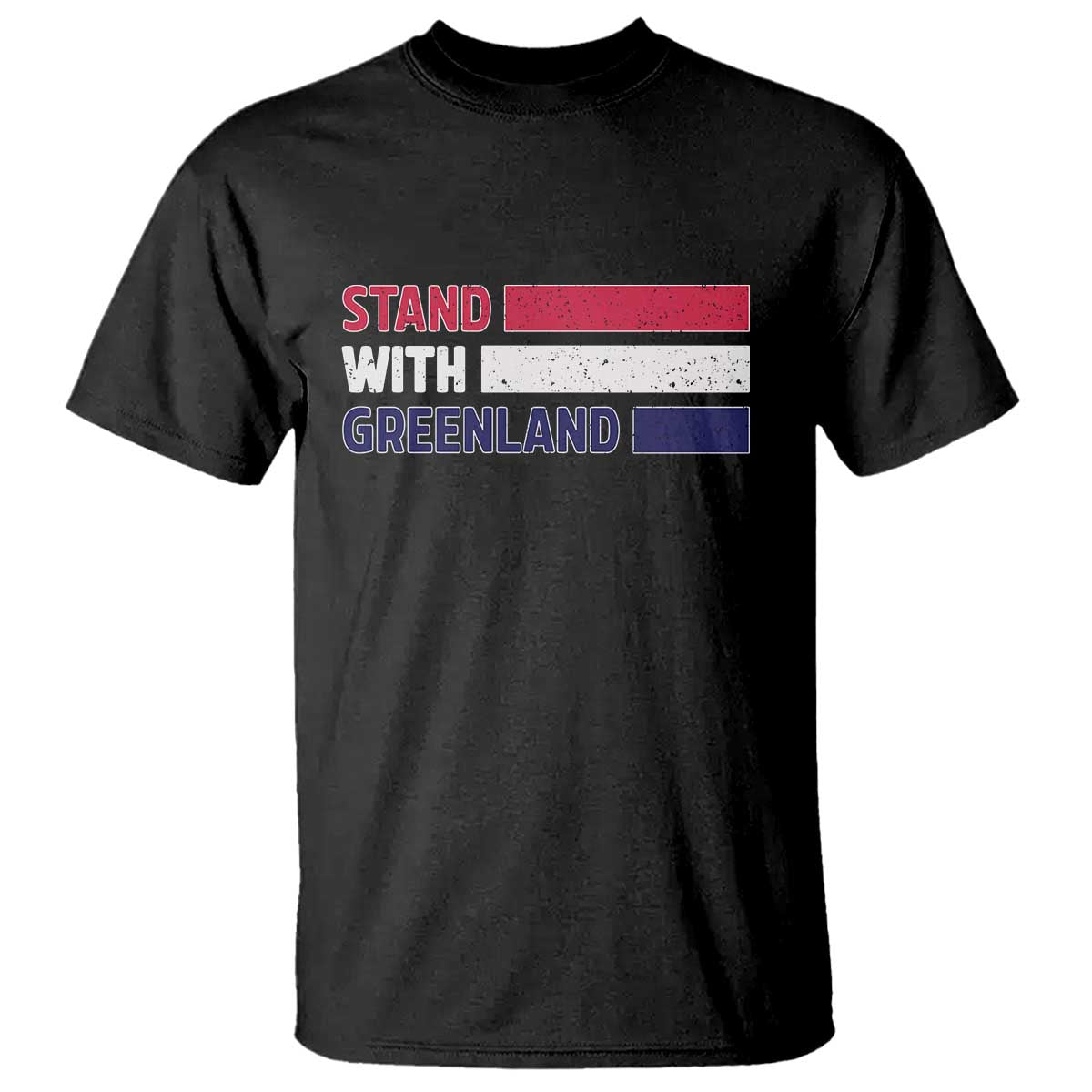 Vintage Retro Stand With Greenland T Shirt Support Greenlander Gift TS12 Black Print Your Wear