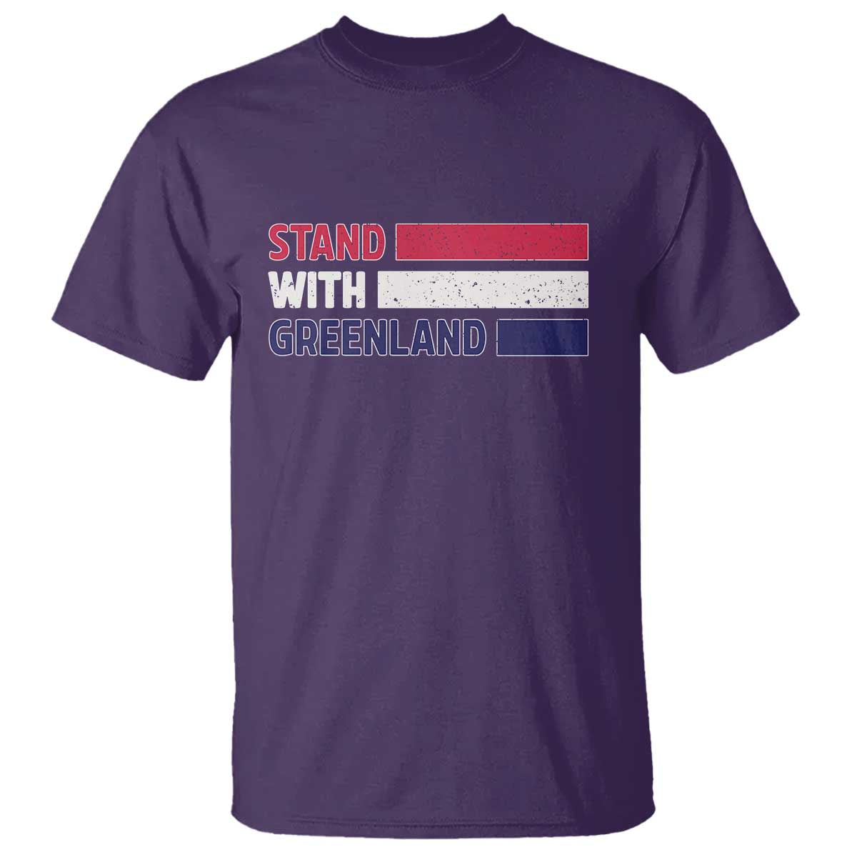 Vintage Retro Stand With Greenland T Shirt Support Greenlander Gift TS12 Purple Print Your Wear