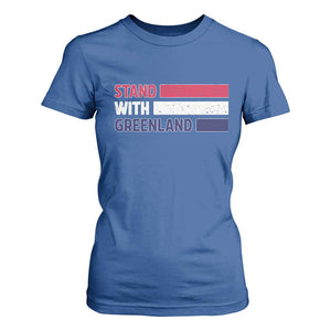 Vintage Retro Stand With Greenland T Shirt For Women Support Greenlander Gift TS12 Royal Blue Print Your Wear