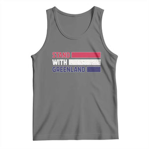 Vintage Retro Stand With Greenland Tank Top Support Greenlander Gift TS12 Black Heather Print Your Wear