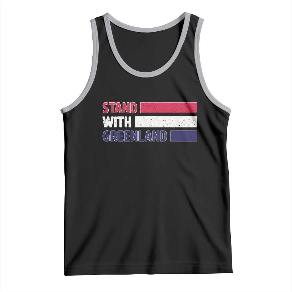 Vintage Retro Stand With Greenland Tank Top Support Greenlander Gift TS12 Black Athletic Heather Print Your Wear