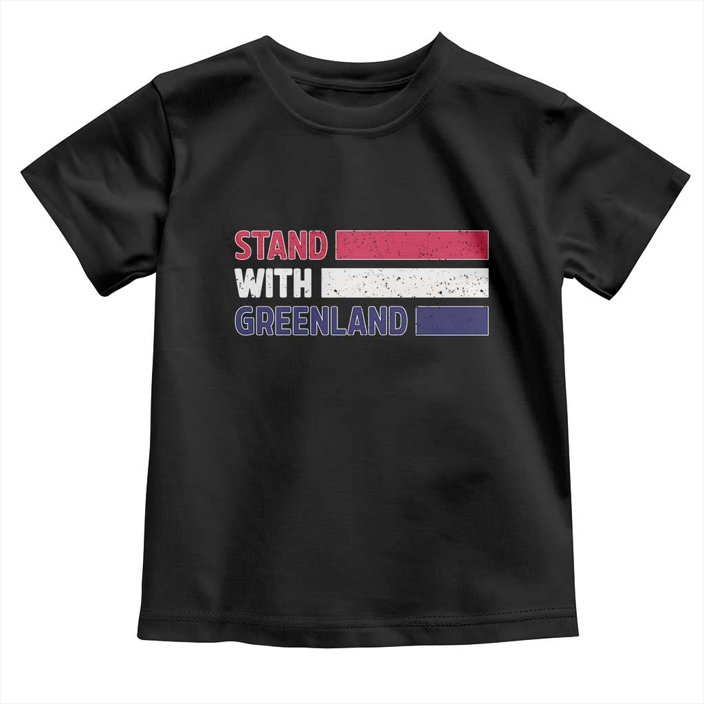 Vintage Retro Stand With Greenland Toddler T Shirt Support Greenlander Gift TS12 Black Print Your Wear