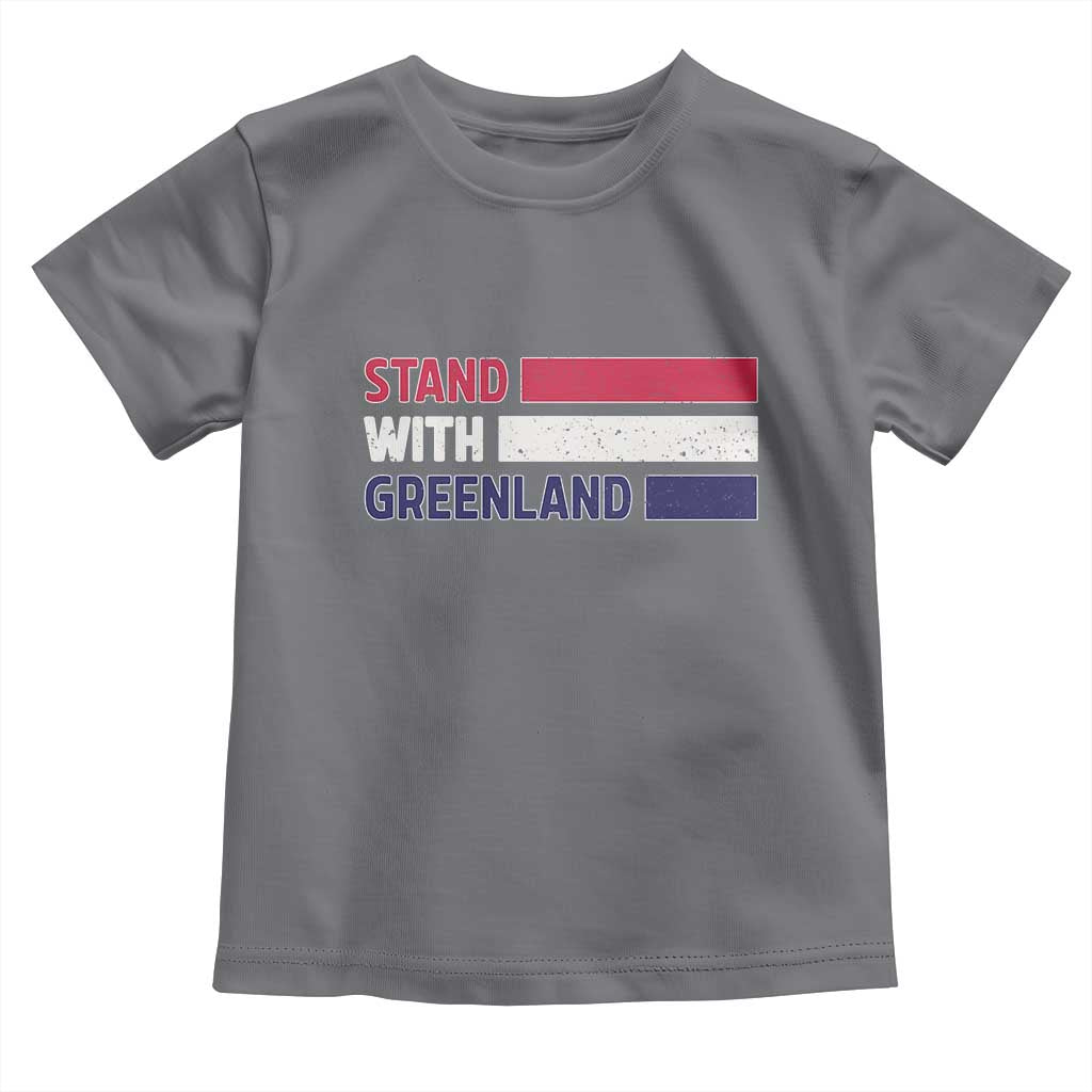 Vintage Retro Stand With Greenland Toddler T Shirt Support Greenlander Gift TS12 Charcoal Print Your Wear