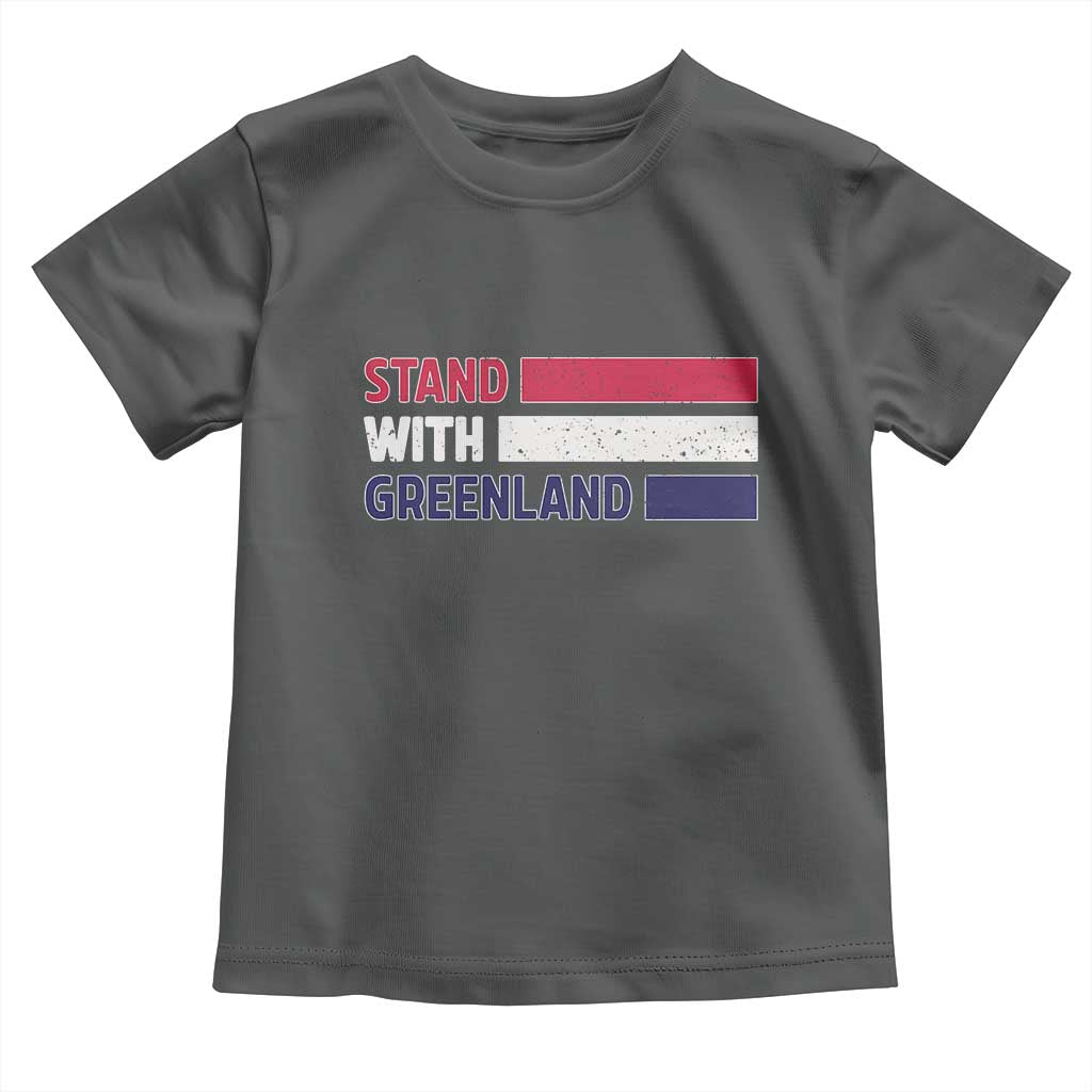 Vintage Retro Stand With Greenland Toddler T Shirt Support Greenlander Gift TS12 Dark Heather Print Your Wear