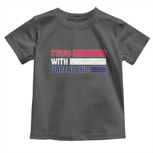 Vintage Retro Stand With Greenland Toddler T Shirt Support Greenlander Gift TS12 Dark Heather Print Your Wear