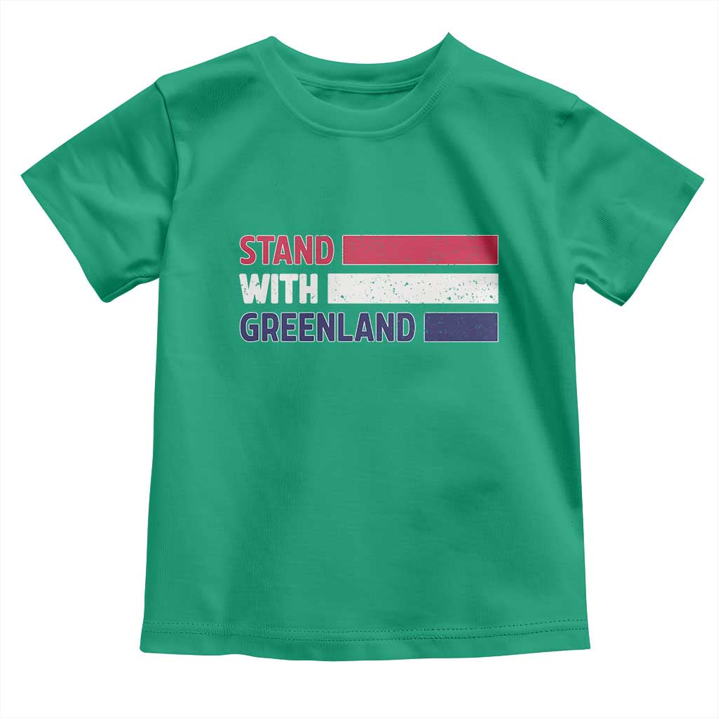 Vintage Retro Stand With Greenland Toddler T Shirt Support Greenlander Gift TS12 Irish Green Print Your Wear