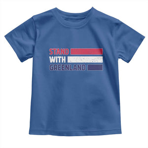 Vintage Retro Stand With Greenland Toddler T Shirt Support Greenlander Gift TS12 Royal Blue Print Your Wear