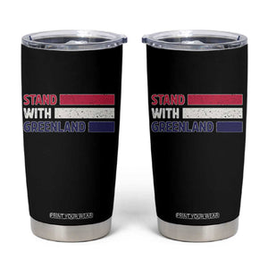 Vintage Retro Stand With Greenland Tumbler Cup Support Greenlander Gift TS12 Black Print Your Wear