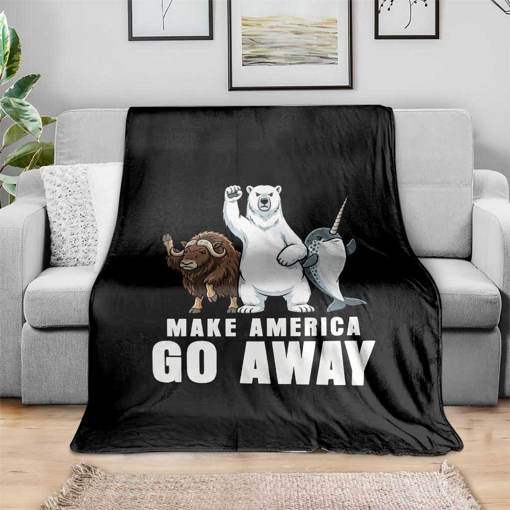 Funny Make America Go Away Throw Blanket Anti Authoritarian Political Gag Gift TS12 Print Your Wear