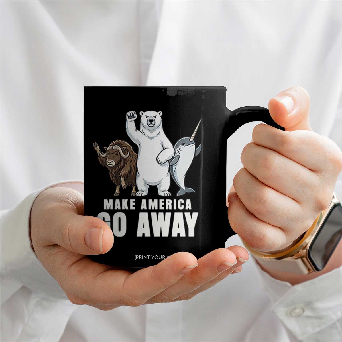 Funny Make America Go Away Coffee Mug Anti Authoritarian Political Gag Gift TS12 Print Your Wear