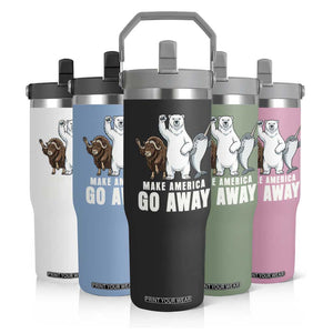 Funny Make America Go Away Flip Straw Tumbler Anti Authoritarian Political Gag Gift TS12 Print Your Wear