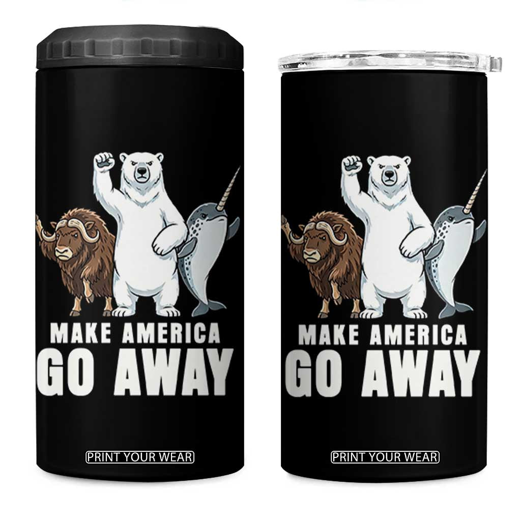 Funny Make America Go Away 4 in 1 Can Cooler Tumbler Anti Authoritarian Political Gag Gift TS12 One Size: 16 oz Black Print Your Wear