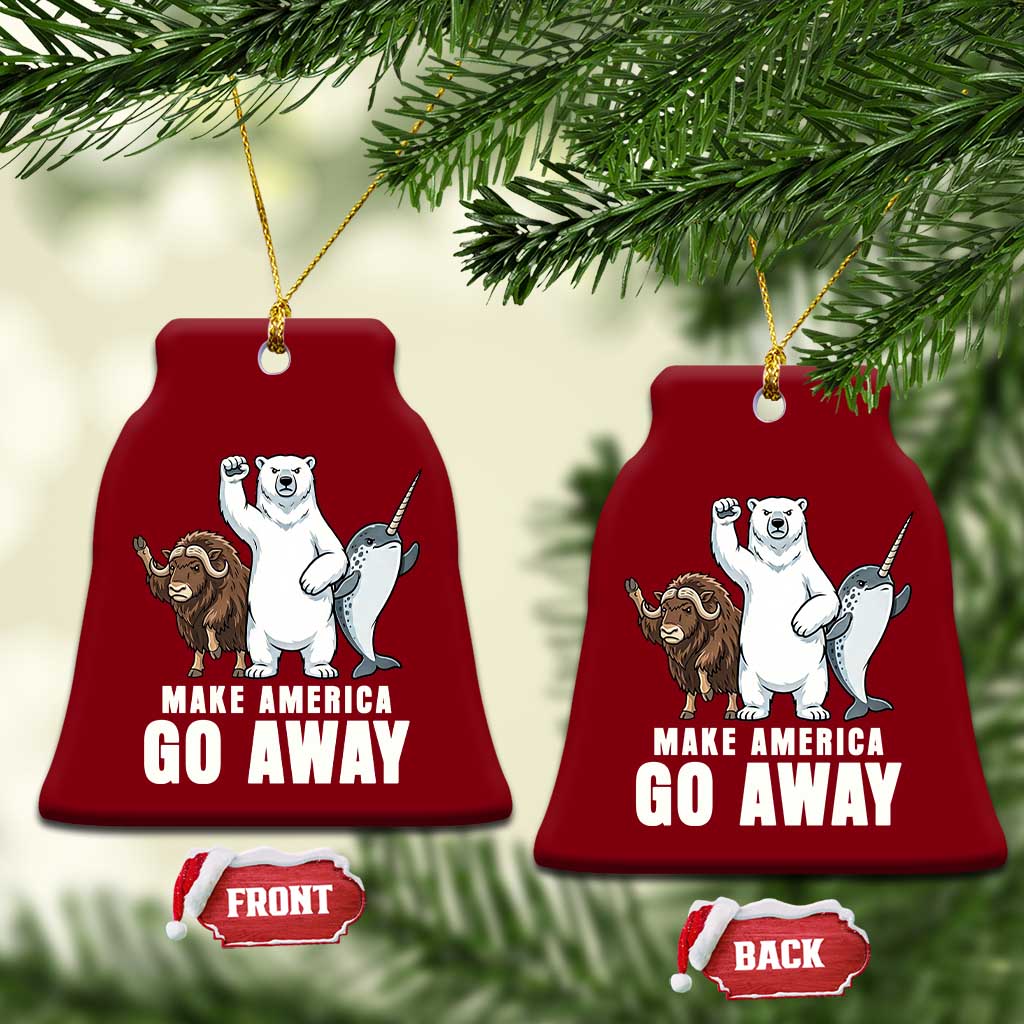 Funny Make America Go Away Ceramic Ornament Anti Authoritarian Political Gag Gift TS12 Print Your Wear