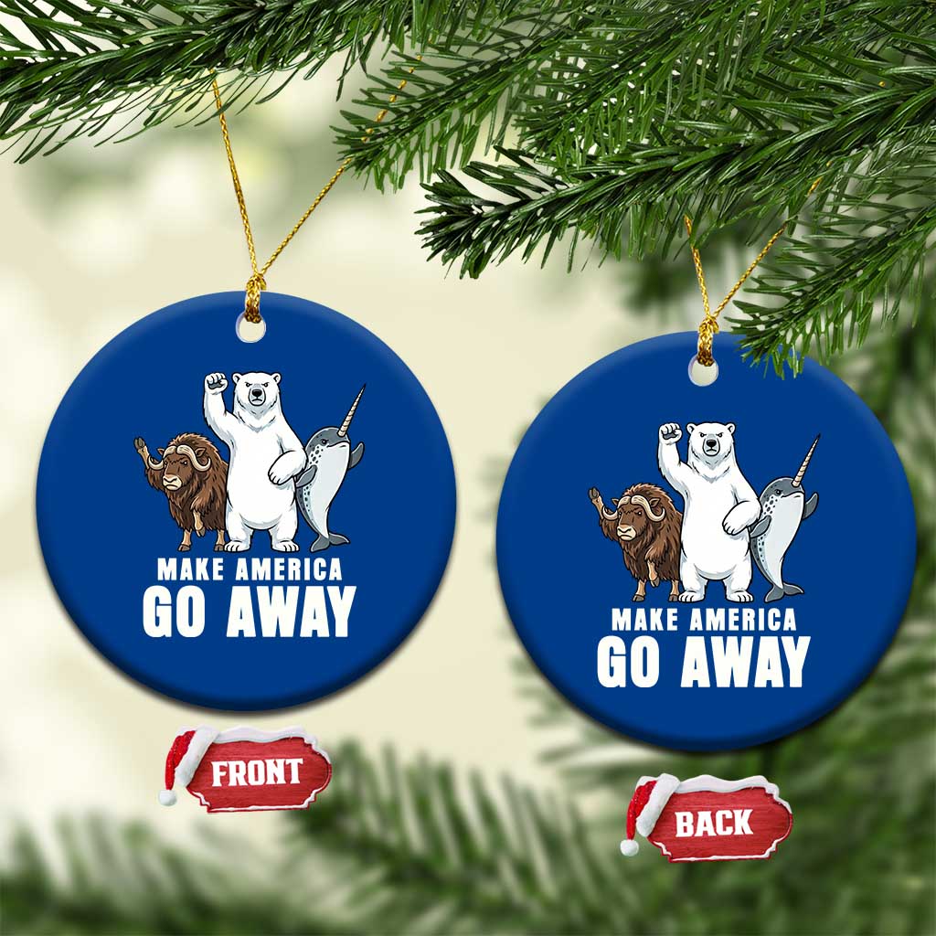 Funny Make America Go Away Ceramic Ornament Anti Authoritarian Political Gag Gift TS12 1pc Blue Print Your Wear