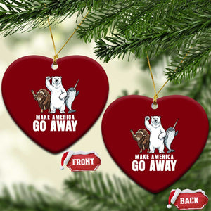 Funny Make America Go Away Ceramic Ornament Anti Authoritarian Political Gag Gift TS12 Print Your Wear